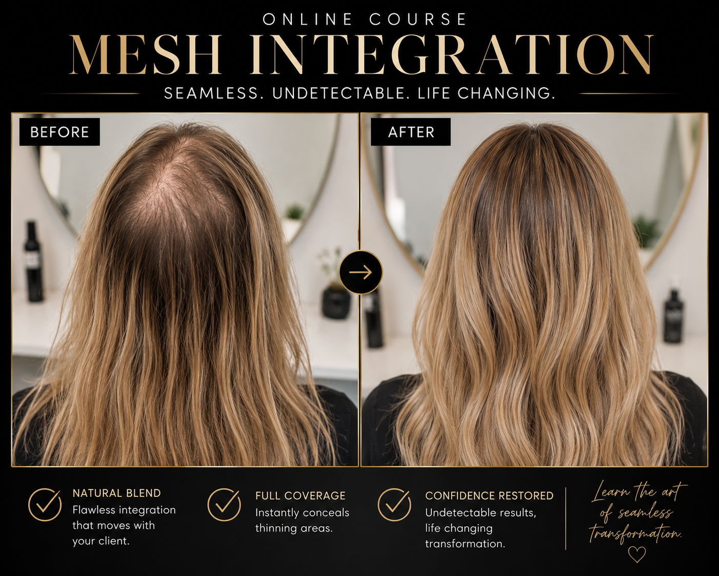 Mesh integration - hairloss solutions training